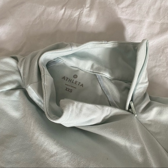 Athleta Mint Mock Neck Zip Long Sleeve Running Top - Picture 4 of 9